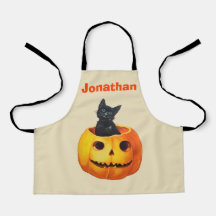 Halloween Black Cat Pumpkin Personalizado