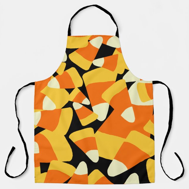 Delantal Halloween Candy Corn Seamless Pattern (Anverso)