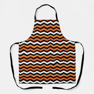 Delantal Halloween Chevron Stripe Apron