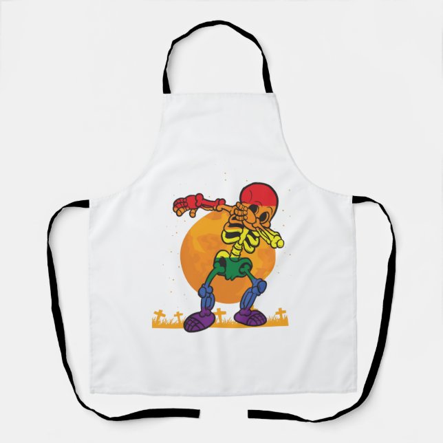 Delantal Halloween Dabbing Skeleton Costume LGBT (Anverso)