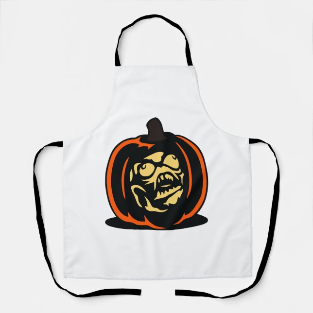 Delantal Halloween de calabaza (Anverso)