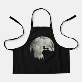 Delantal Halloween De Dachshund Y Moon