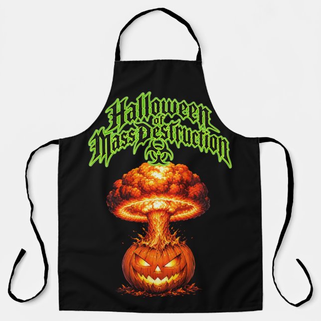 Delantal Halloween de Destrucción Nuclear Jack-o'-Lant (Anverso)