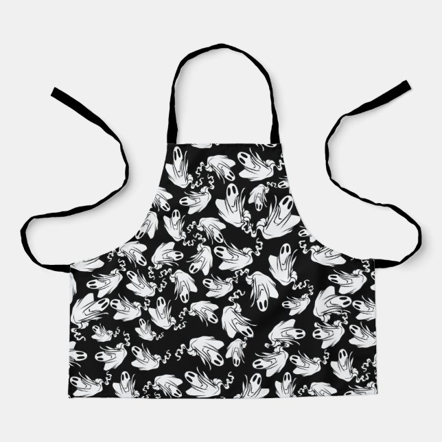 Delantal Halloween de ghosts amistosos (Anverso)