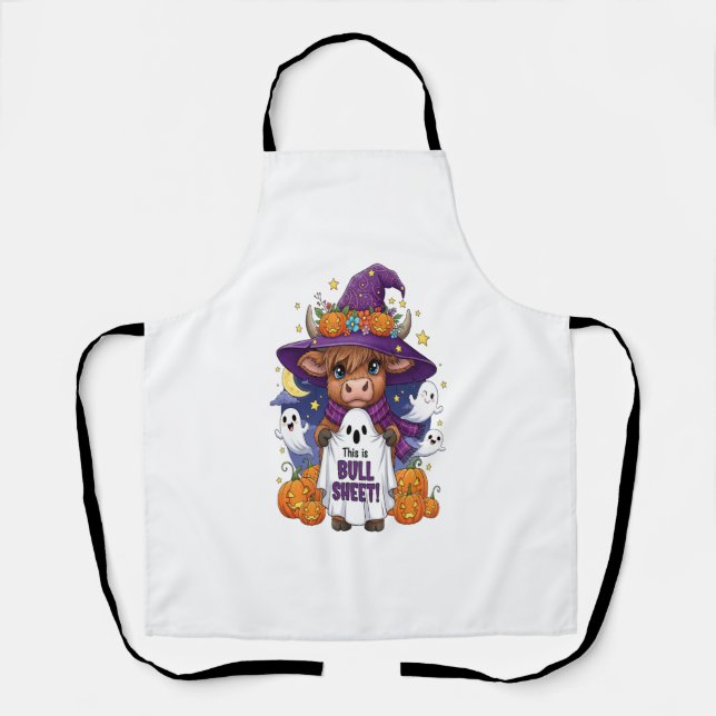 Delantal Halloween de la vaca de la montaña
