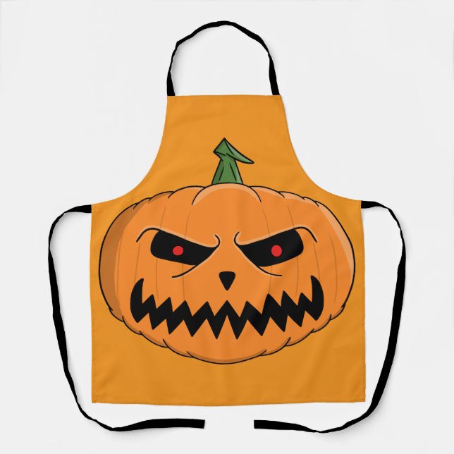 Delantal Halloween de Menacing Jack O'Lantern (Anverso)