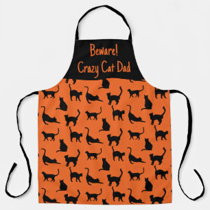Delantal Halloween de Papá Gato Loco Personalizado