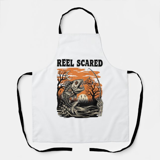 Delantal Halloween de Pesca para Niños Pequeños (Anverso)