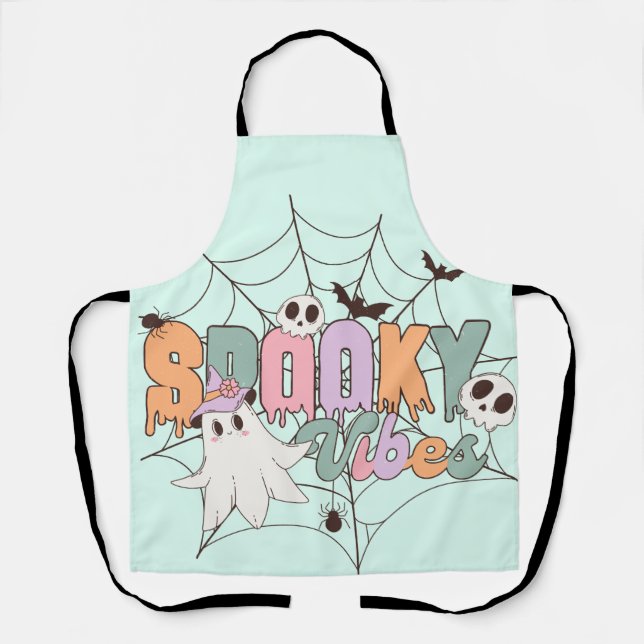 Delantal Halloween de Spooky Vibes (Anverso)