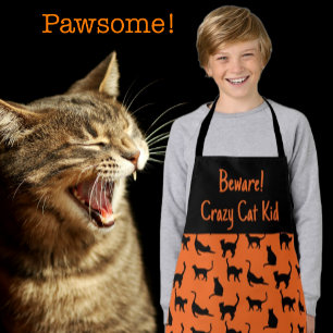 Delantal Halloween del Crazy Cat Kid