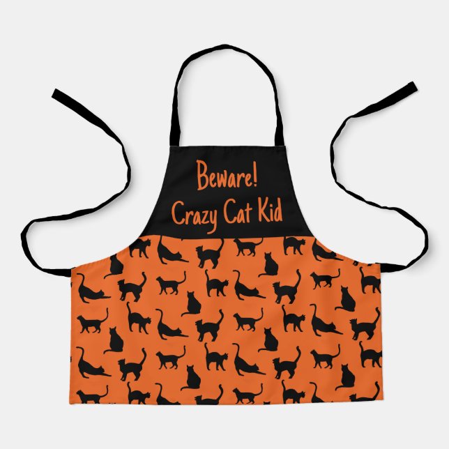 Delantal Halloween del Crazy Cat Kid (Anverso)