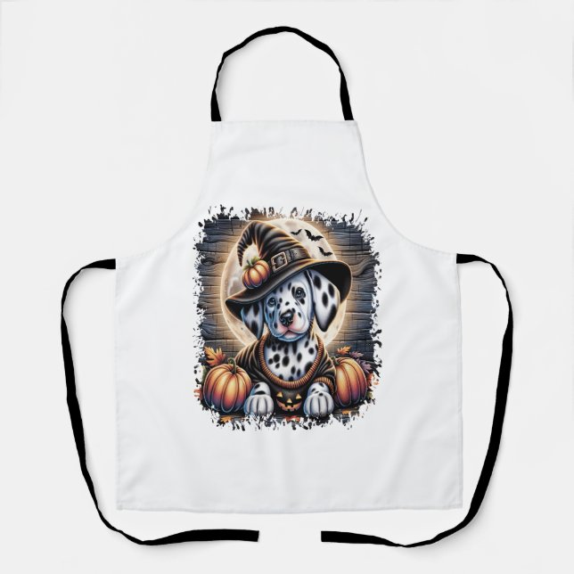 Delantal Halloween del perro de Dalmacia (Anverso)