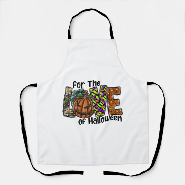 Delantal Halloween divertido diseña Hippie Halloween Retro (Anverso)