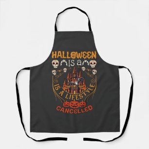 Delantal Halloween Es Estilo De Vida Cancelado Calaveras Ca