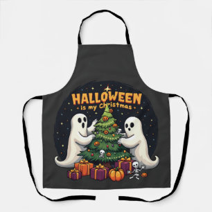 Delantal Halloween es mi Navidad Divertido Fantasma Navidad