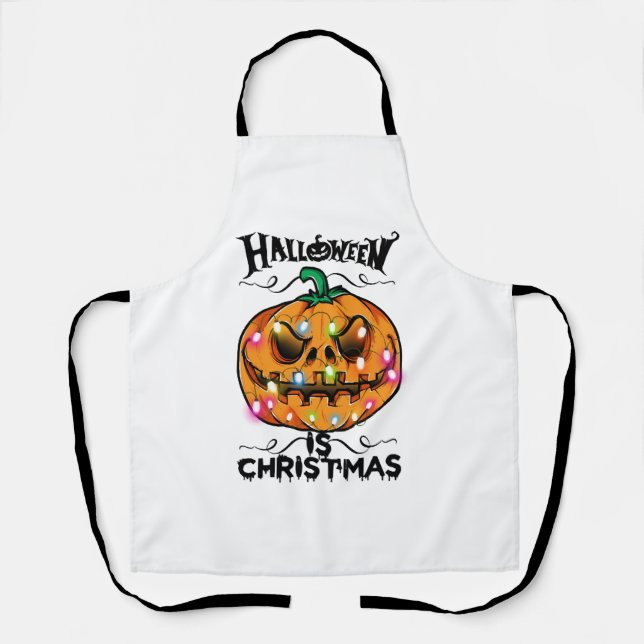Delantal Halloween Es Navidad (Anverso)