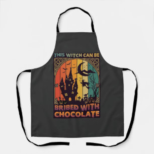 Delantal Halloween Esta Bruja Puede Ser Sobornada Chocolate