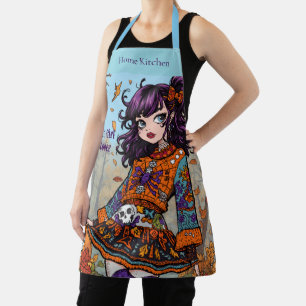 Delantal Halloween,Estilo espeluznante de otoño, Espeluznan