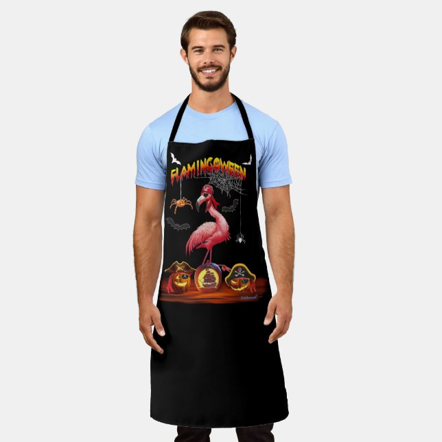DELANTAL HALLOWEEN FLAMINGOWEEN PIRATA (Gastado)