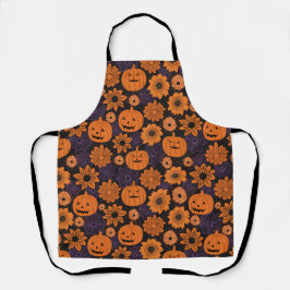 Delantal Halloween floral