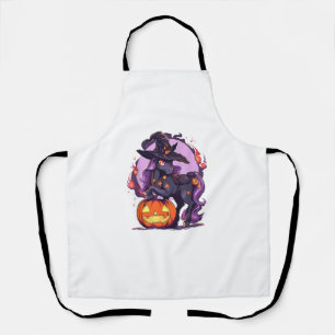 Delantal Halloween Gorra de bruja de caballos Jack o Lanter