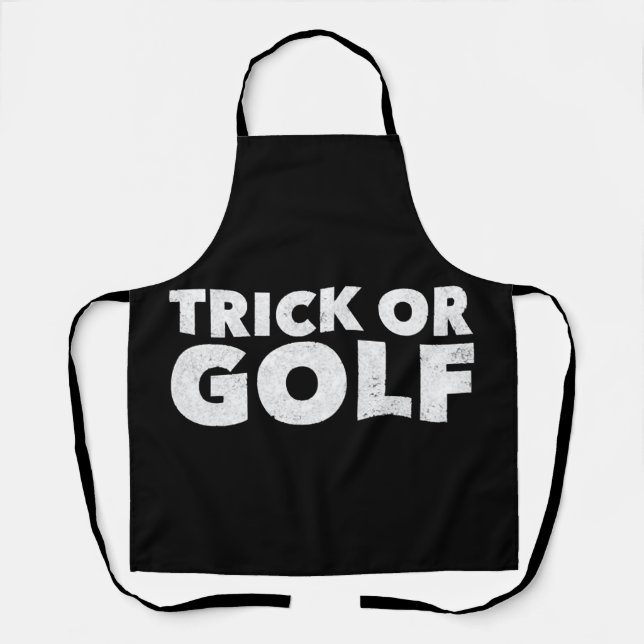 Delantal Halloween Gracioso De Trick O Golf (Anverso)