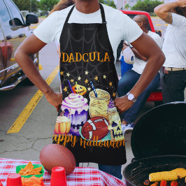 Delantal Halloween Halloween con fanáticos del deporte