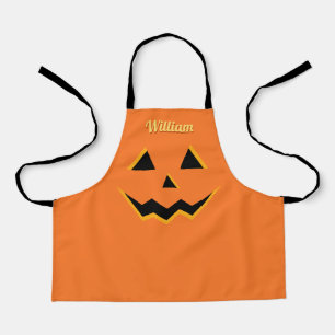 Delantal Halloween Jack O' Lantern Calabaza Cuta Para Niños