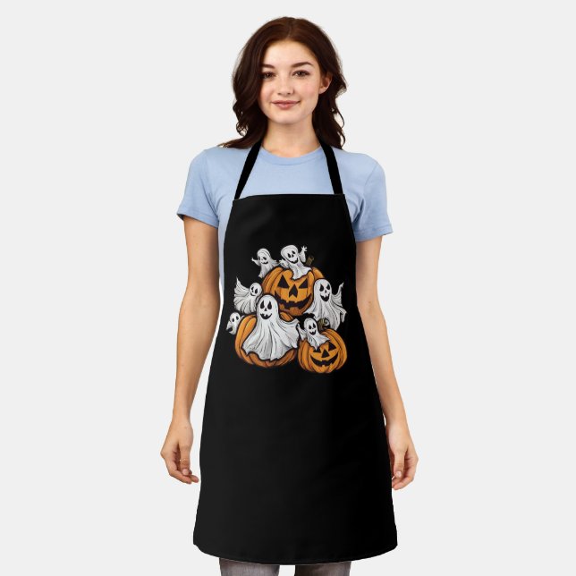 Delantal Halloween: Kleine Geister mit Kürbissen -  (Gastado)