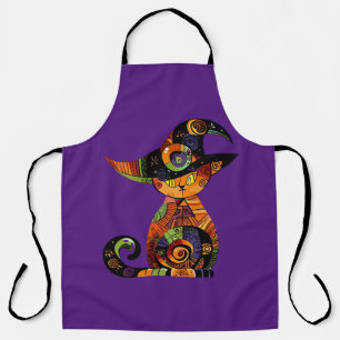 Delantal Halloween/mística/gato/otoño