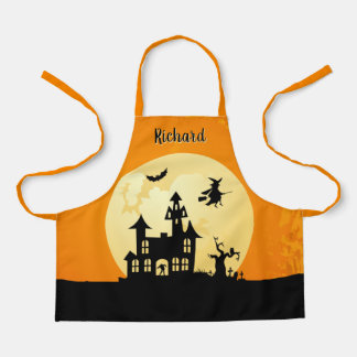 Delantal Halloween Moonlight Hunted House For Kids
