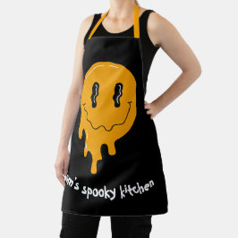 Delantal Halloween Naranja  fantasma ☜ Personalizado