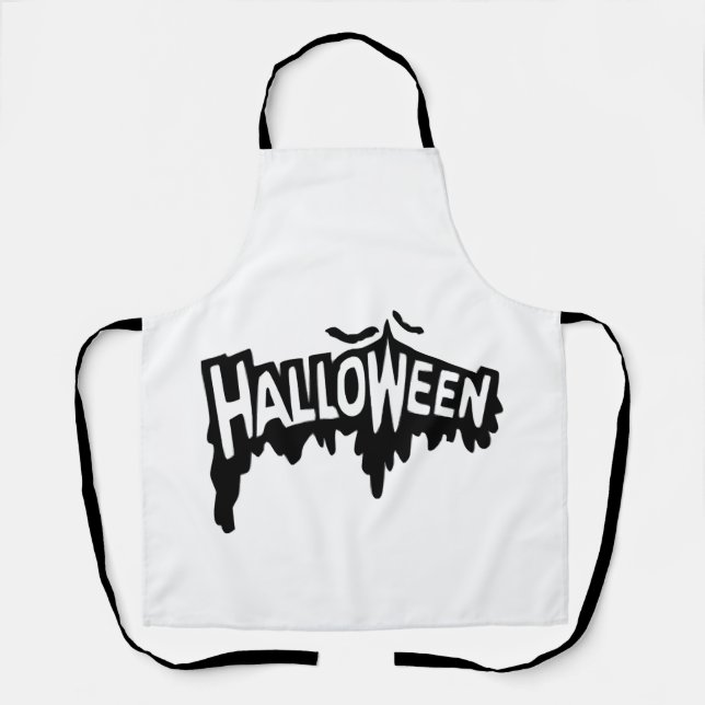 Delantal Halloween negro (Anverso)