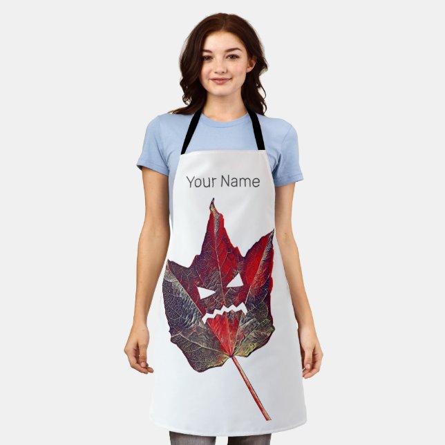 Delantal Halloween otoño Foliage Leaf Fall Acción de Gracia (Gastado)