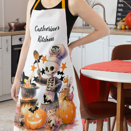 Delantal Halloween personalizado de un chef fantasmal