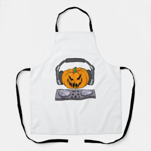 Delantal Halloween Scary Pumpkin DJ Música Turntables Hombr