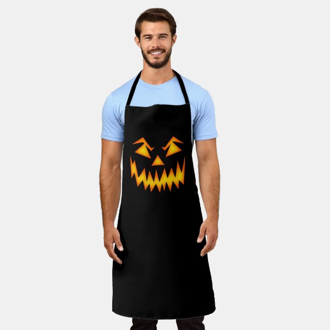 Delantal Halloween Scary Pumpkin Face Apron (Gastado)