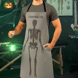 Delantal Halloween Skeleton Costume Fun Chiropractor Apron