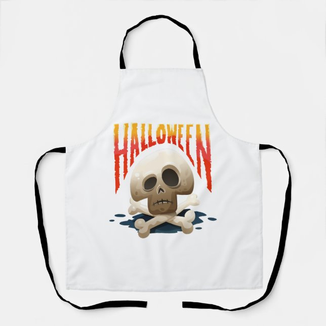 DELANTAL HALLOWEEN SKULL (Anverso)