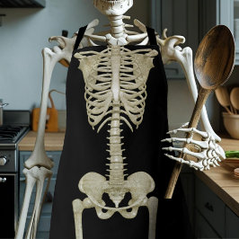 Delantal Halloween Spooky Skeleton Bones Costume Apron