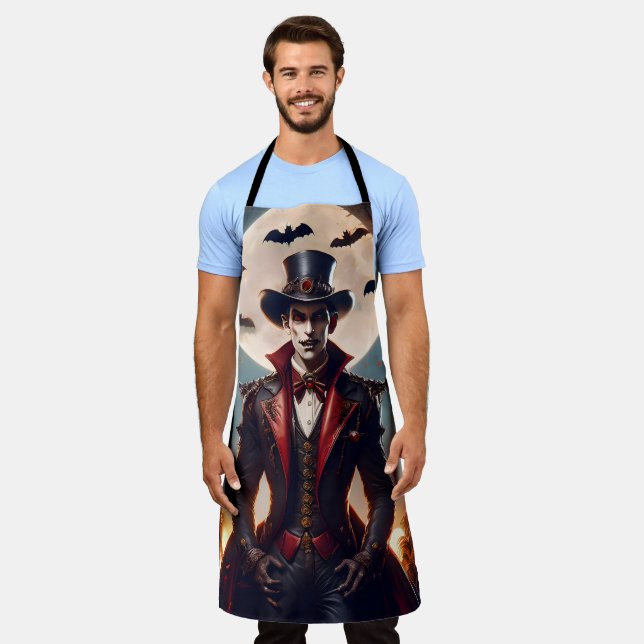 Delantal Halloween Steampunk Gótico Zombie Vampiro (Gastado)