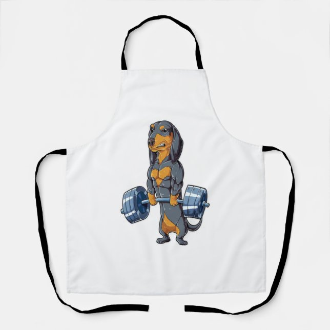 Delantal Halterofilia de Dachshund (Anverso)