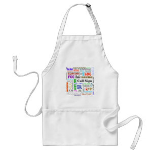 Delantal Ham Radio Word Collage Apron Personalizar Llamar a