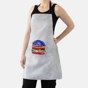 Delantal Hamburguesa América (Pintura Blanca No. 5)