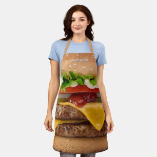 Delantal Hamburguesa con nombre personalizado