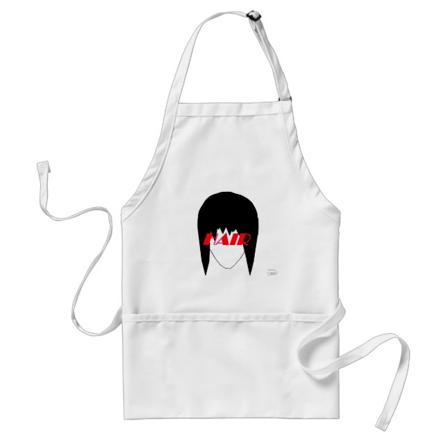 Delantal HAMbWG Hair Dressers Apron con tema del pelo (Frente)