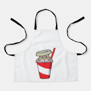 Delantal Hamster con bebida