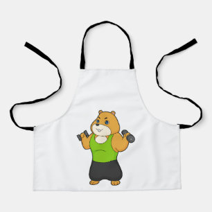 Delantal Hamster Fitness Dumbbell