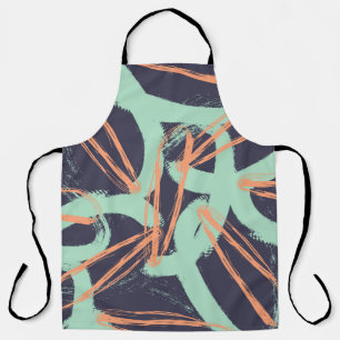 Delantal Hand drawn brush hipster pattern in. Stylish geome