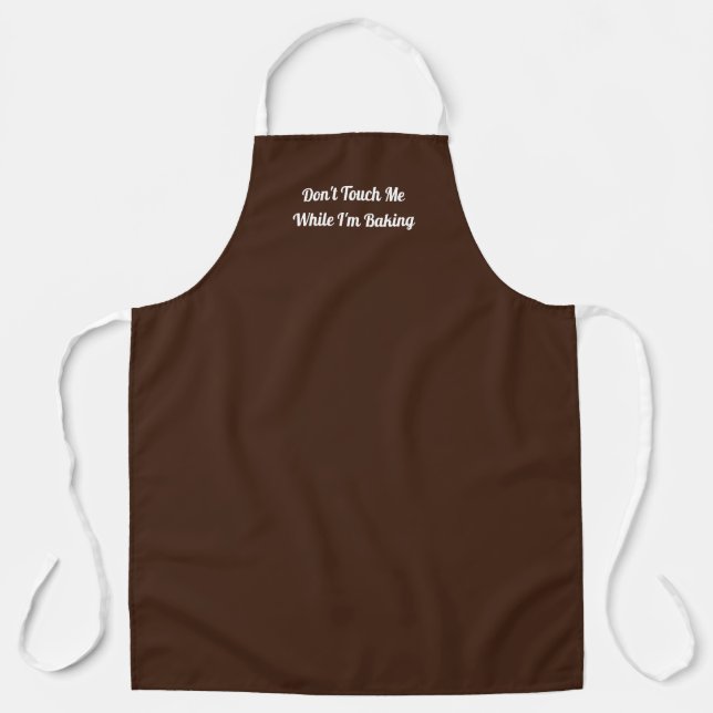 Delantal Hands Off Apron in Brown (Anverso)